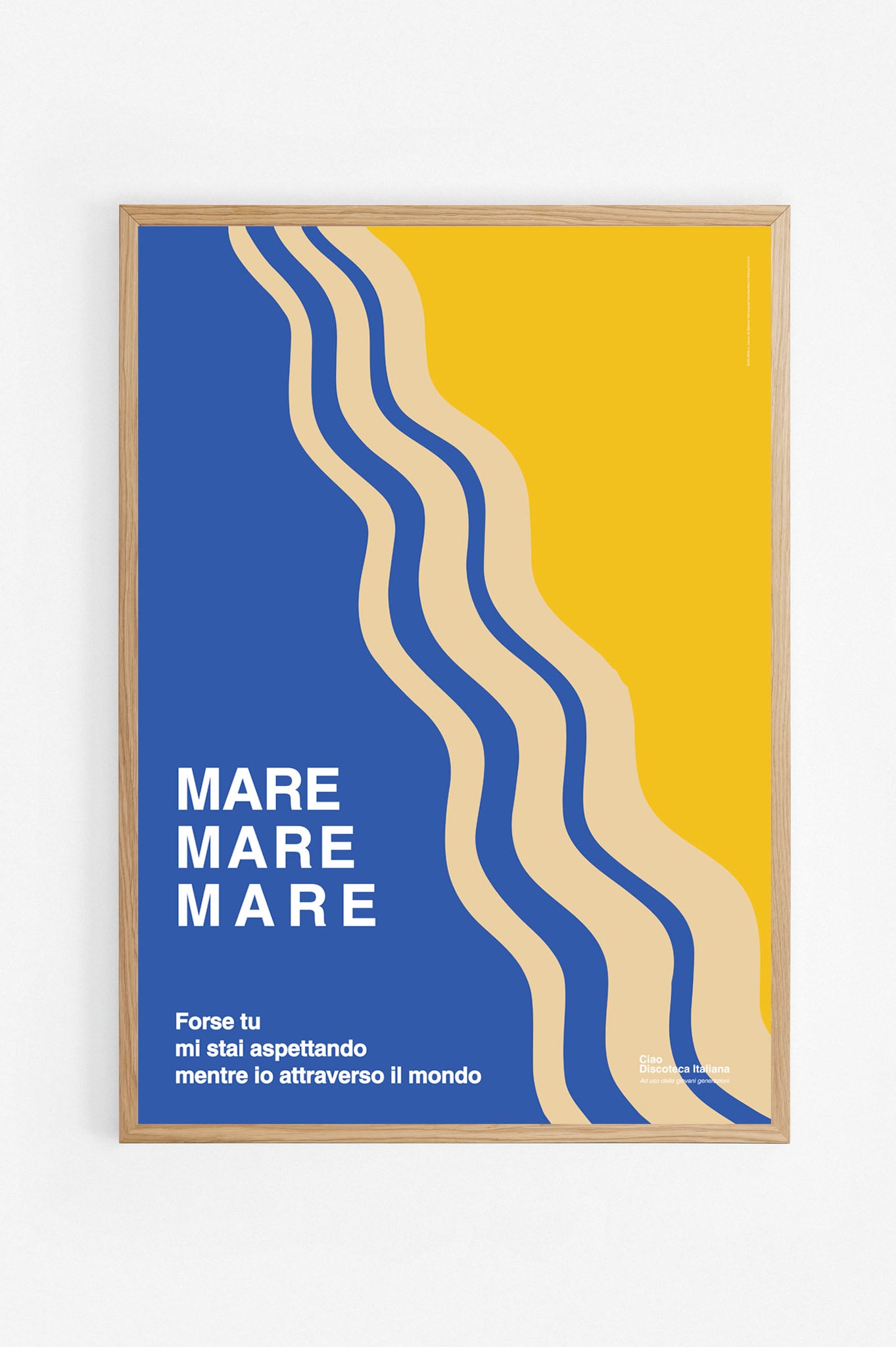poster mare mare luca carboni cornice rovere