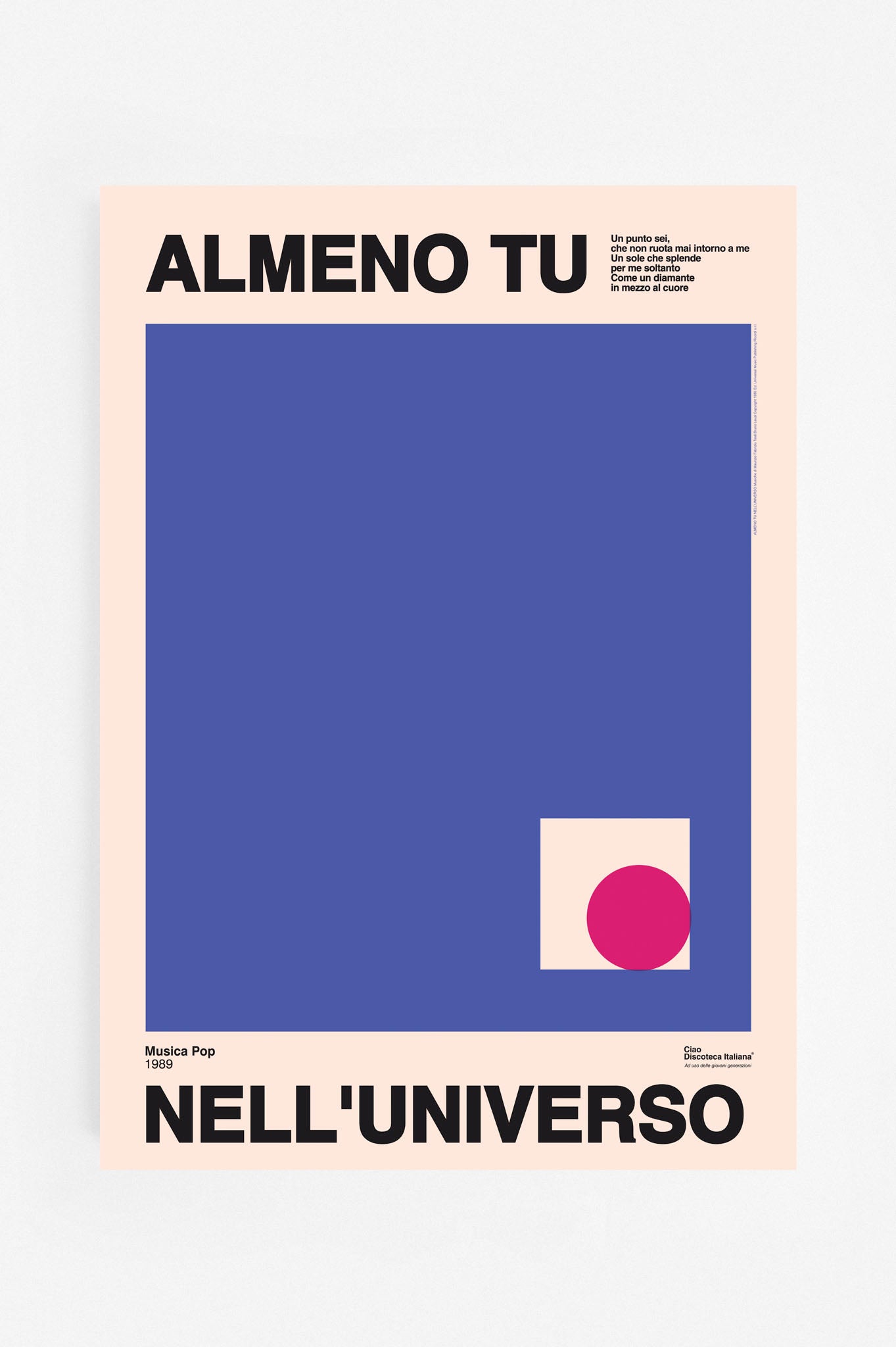 Poster Almeno tu nell'universo, Mia Martini manifesto