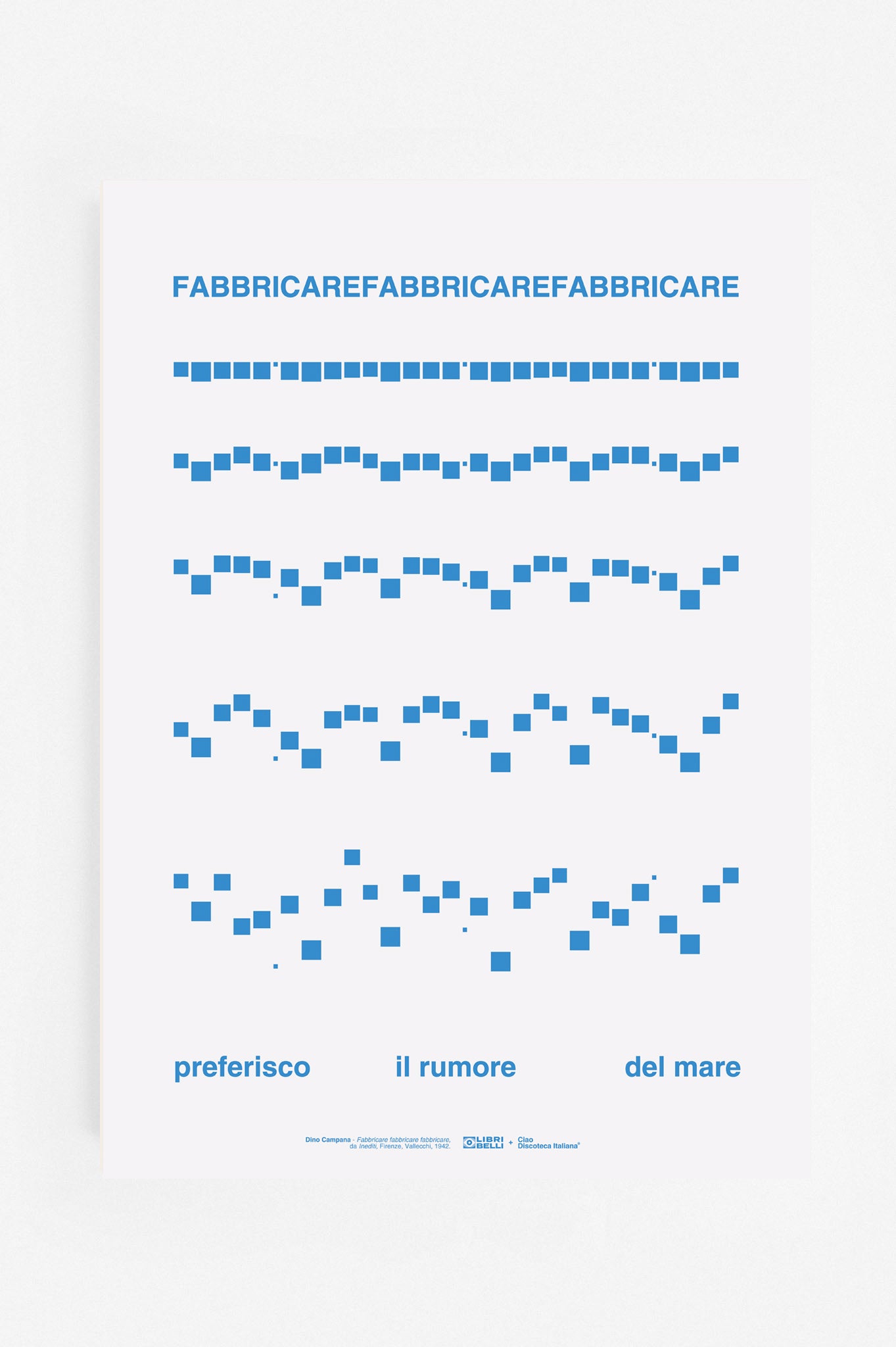 Poster Fabbricare, Dino Campana manifesto