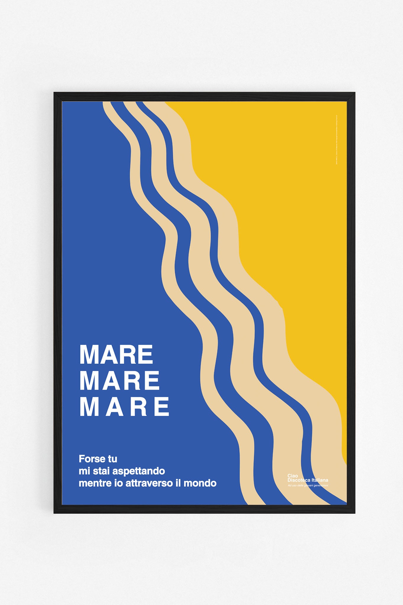 Poster Mare mare, Luca Carboni cornice nera