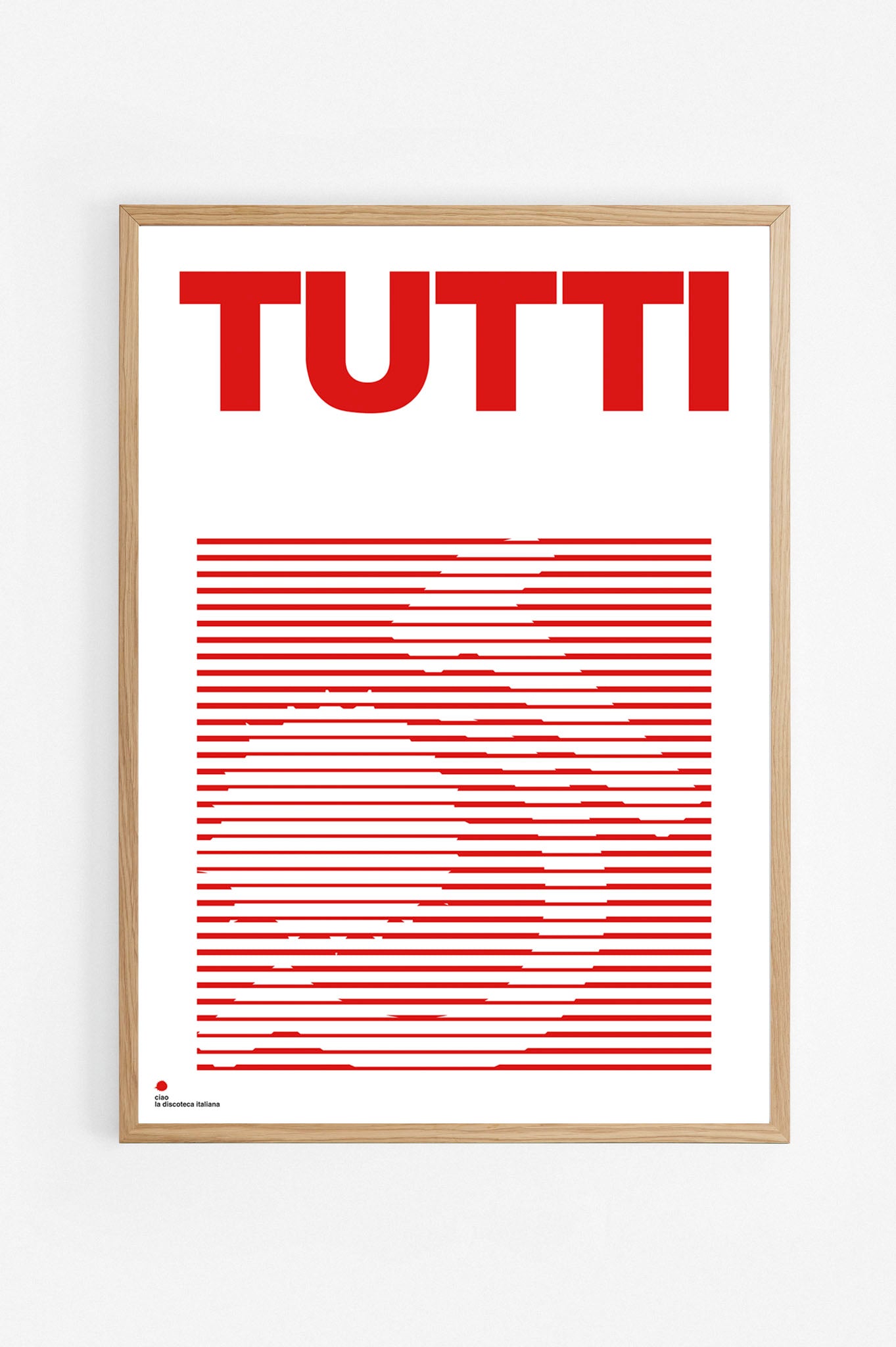 Poster Tutti, Enrico Berlinguer cornice rovere