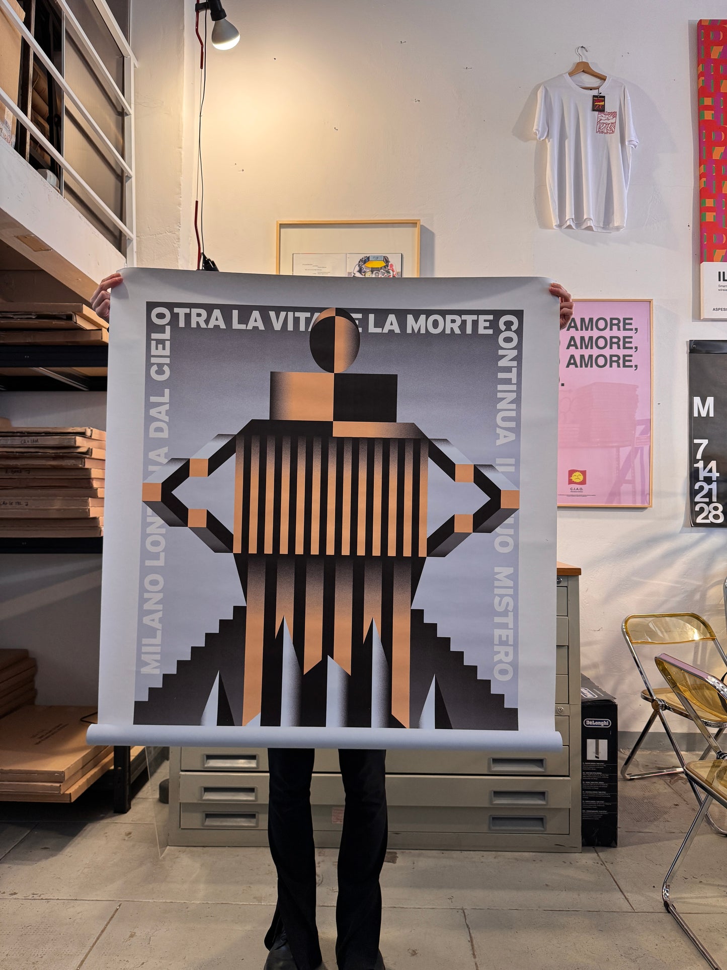 MILANO (LONTANA DAL CIELO) - Manifesto Pubblicitario 100x140cm