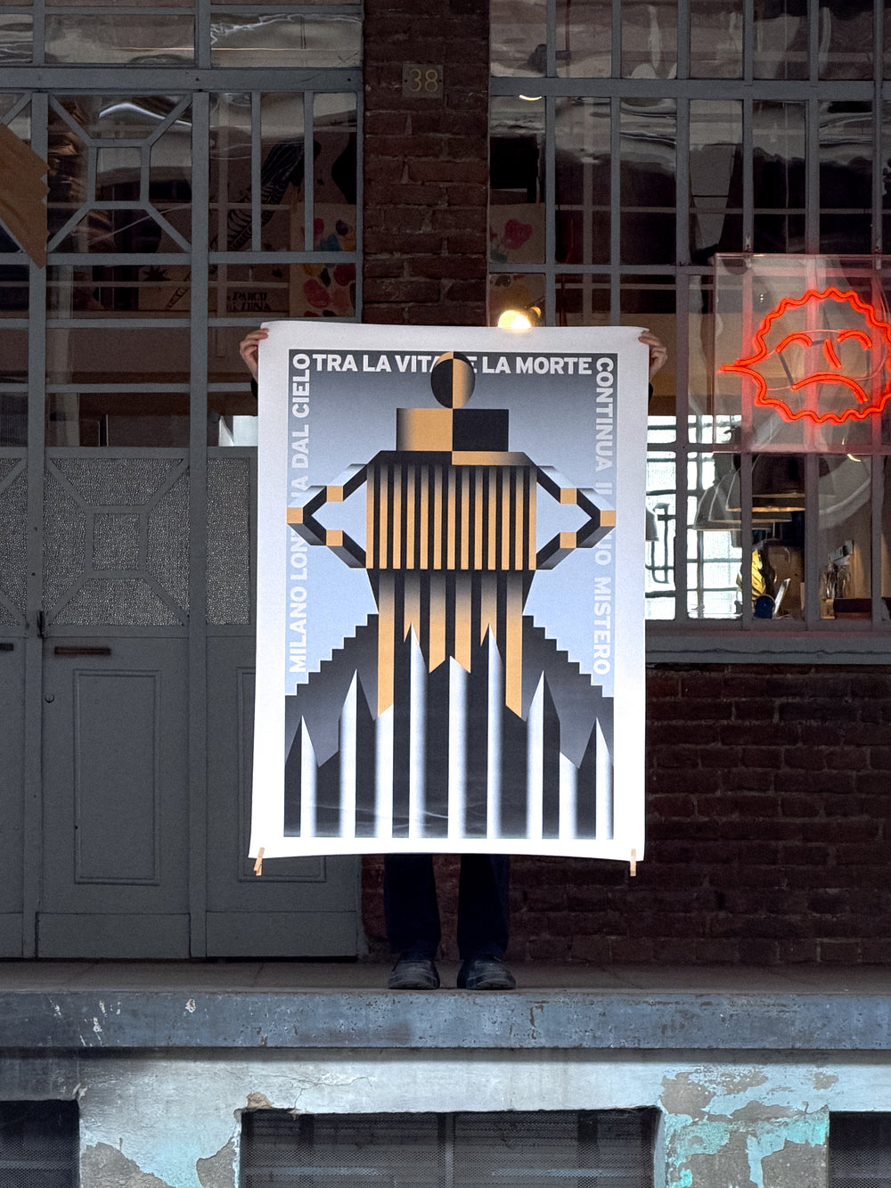 MILANO (LONTANA DAL CIELO) - Manifesto Pubblicitario 100x140cm