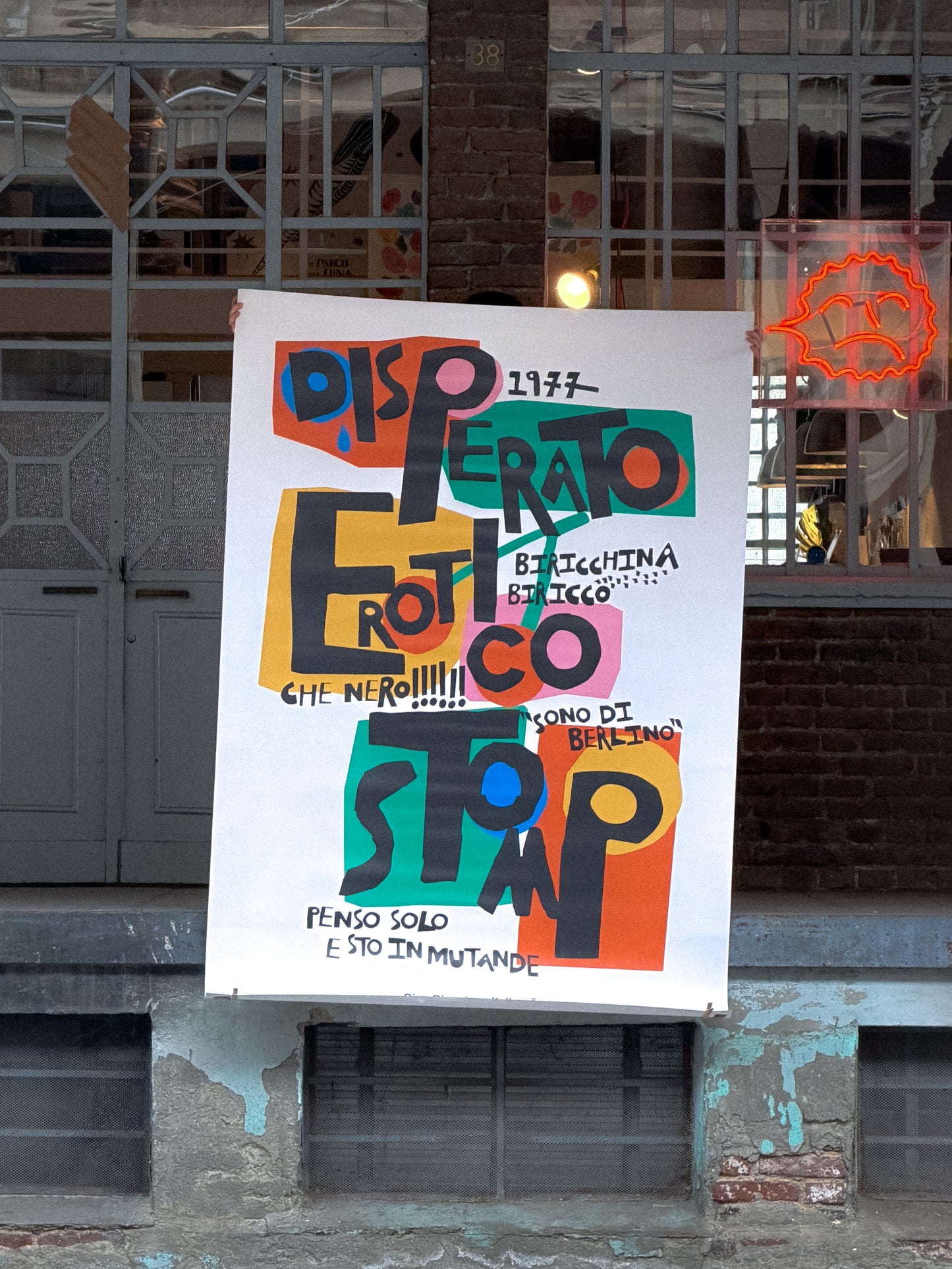 Poster grande di Disperato Erotico Stomp di Lucio Dalla, 100x140 cm.