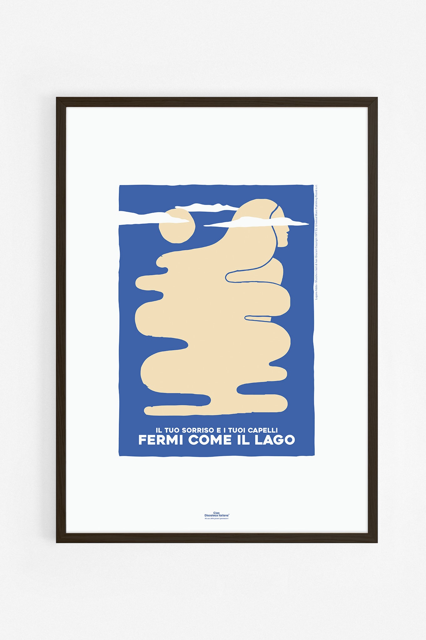 Poster Lugano Addio, Ivan Graziani cornice nera