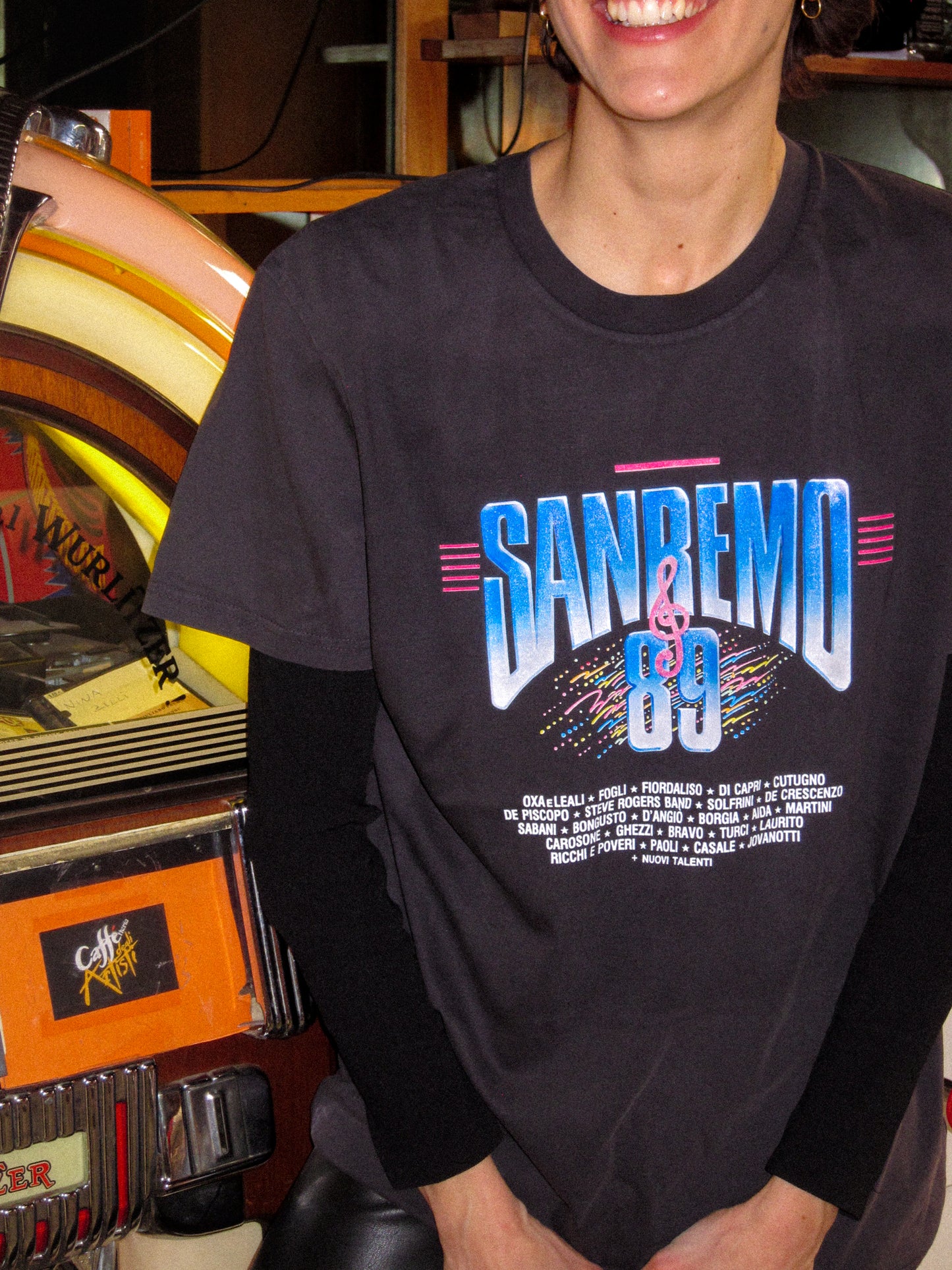 Maglietta SANREMO 1989 di Ciao Discoteca Italiana.