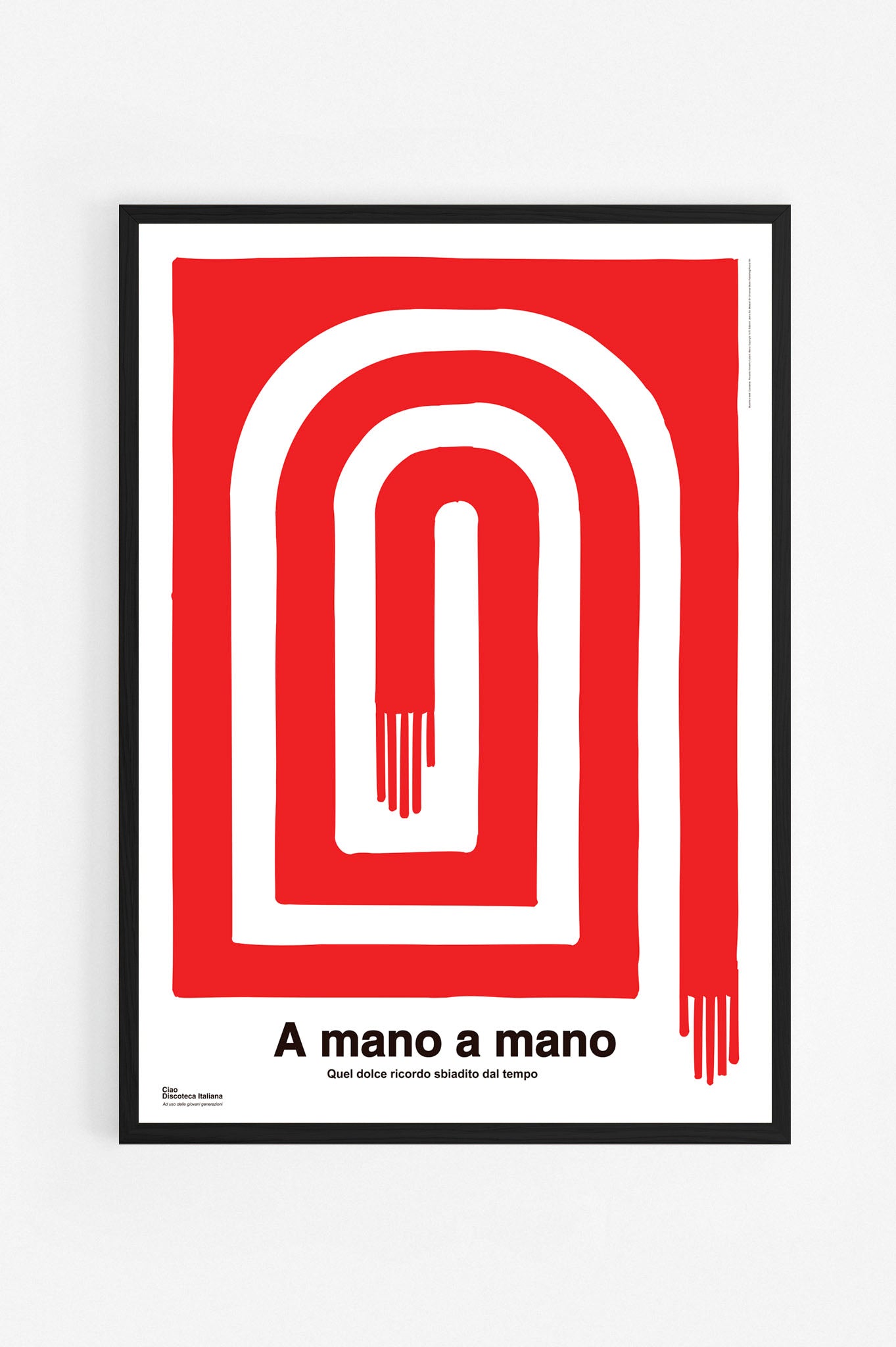 Poster A mano a mano, Rino Gaetano cornice nera