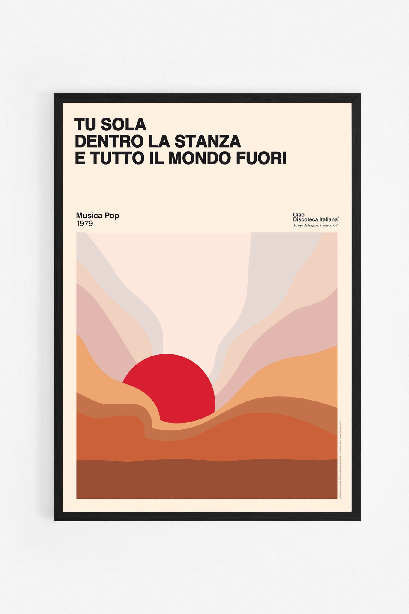 Poster Albachiara, Vasco Rossi cornice nera
