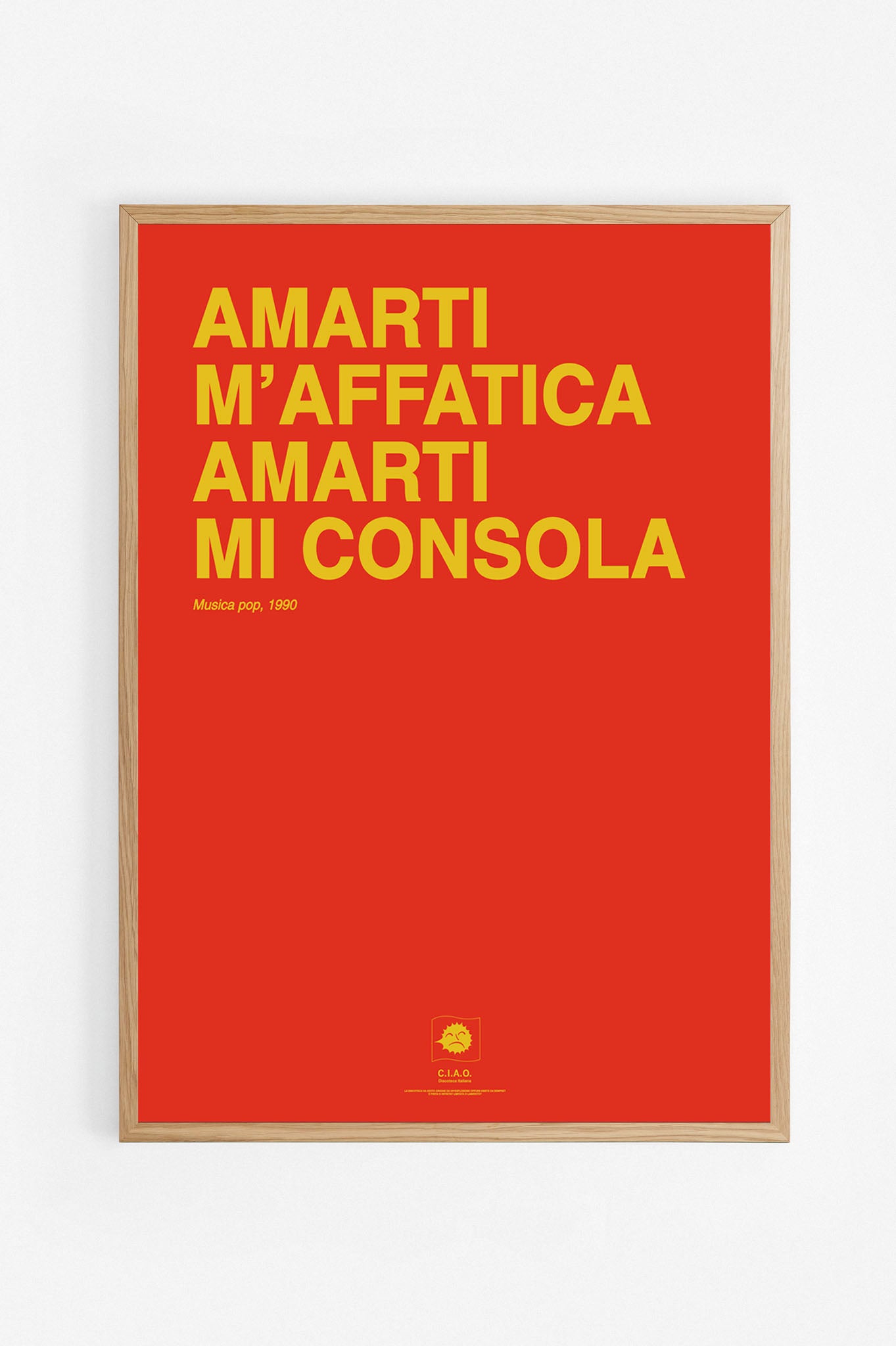 Poster Amandoti, CCCP - Fedeli alla linea cornice rovere