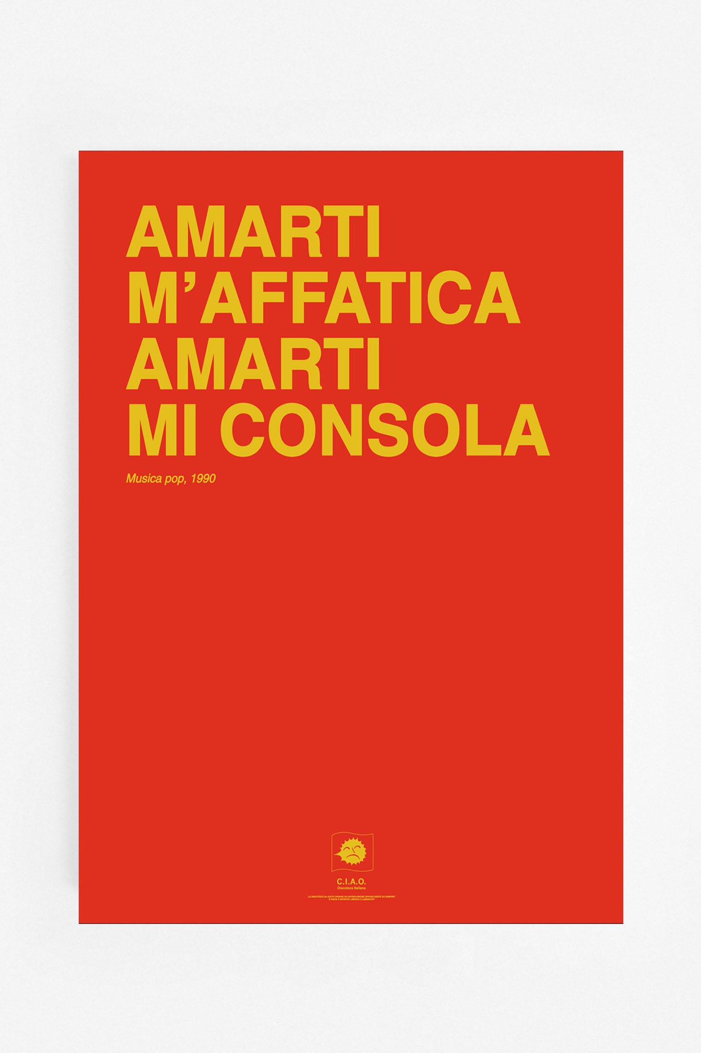 Poster Amandoti, CCCP - Fedeli alla linea manifesto