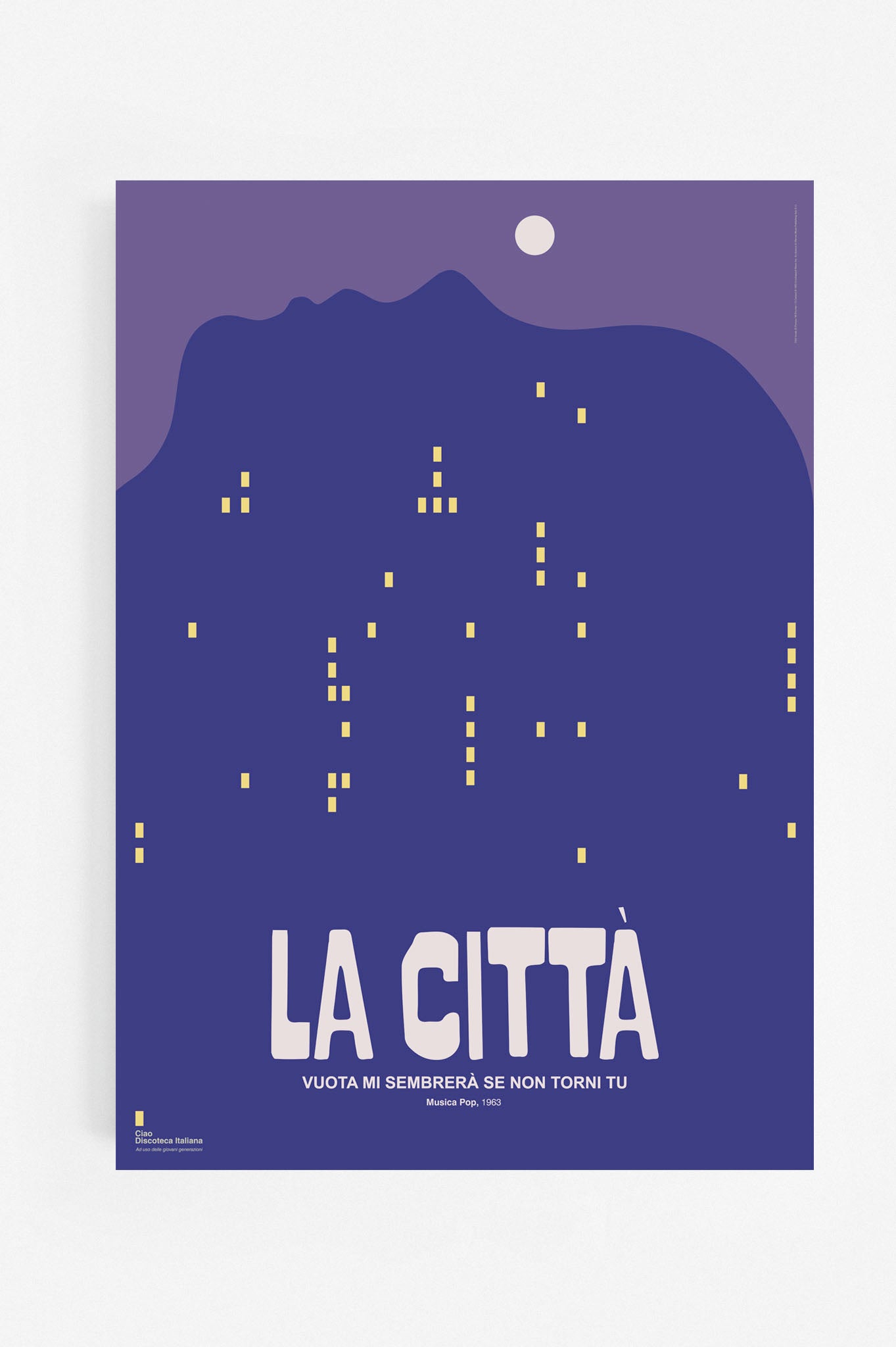 Poster Città Vuota, Mina manifesto