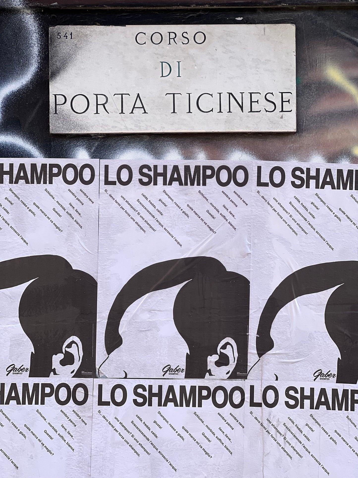 Poster Lo shampoo, Giorgio Gaber dettagli