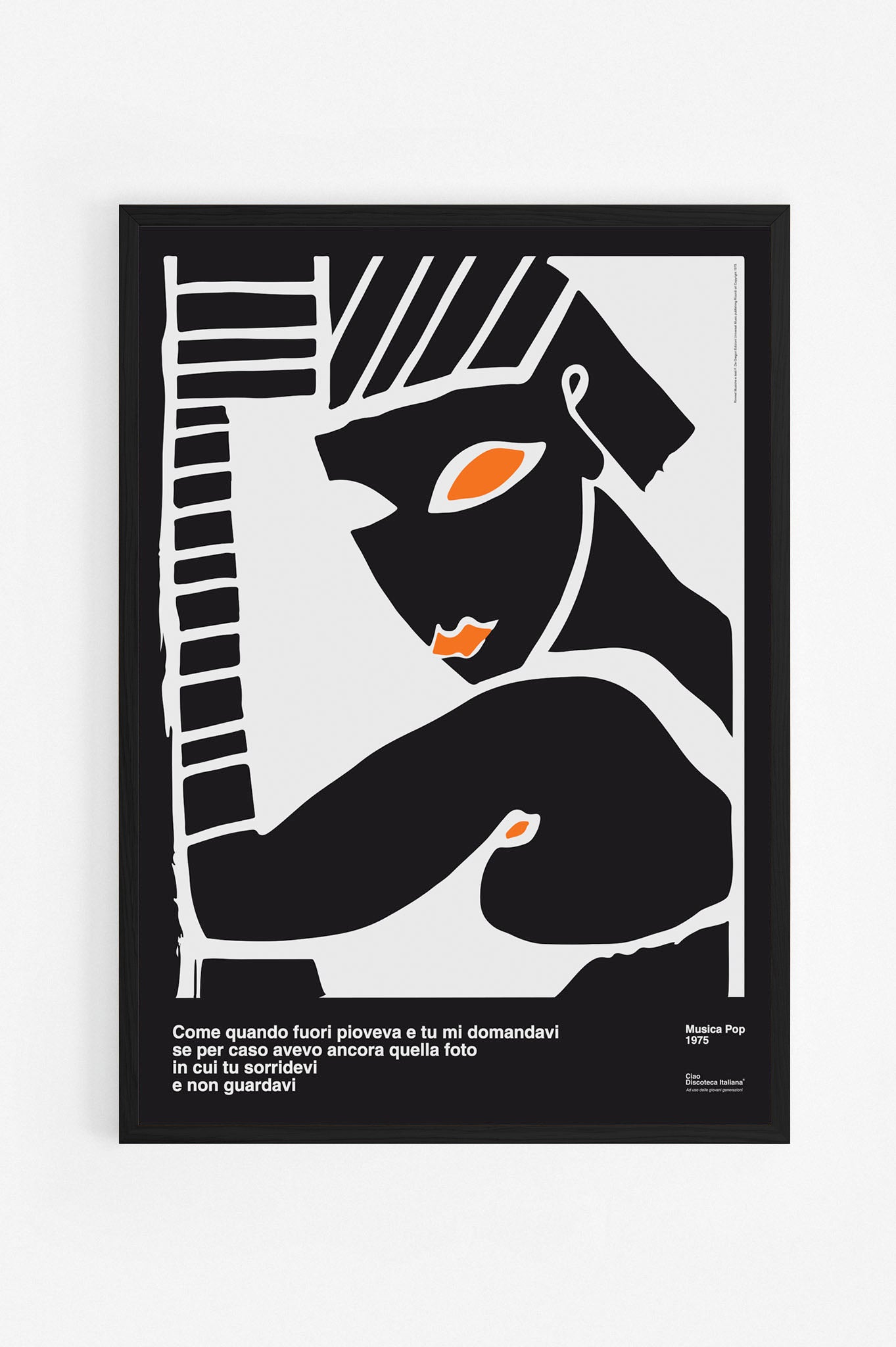 Poster Rimmel, Francesco De Gregori cornice nera