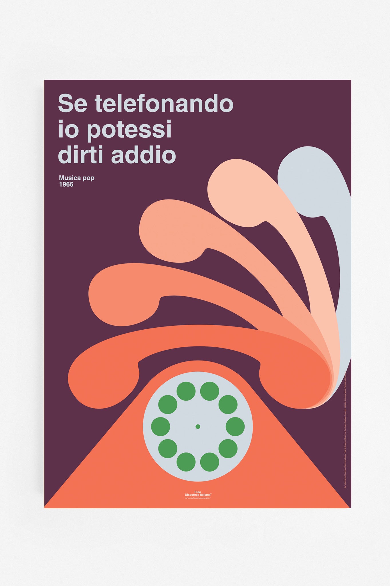 Poster Se Telefonando, Mina manifesto