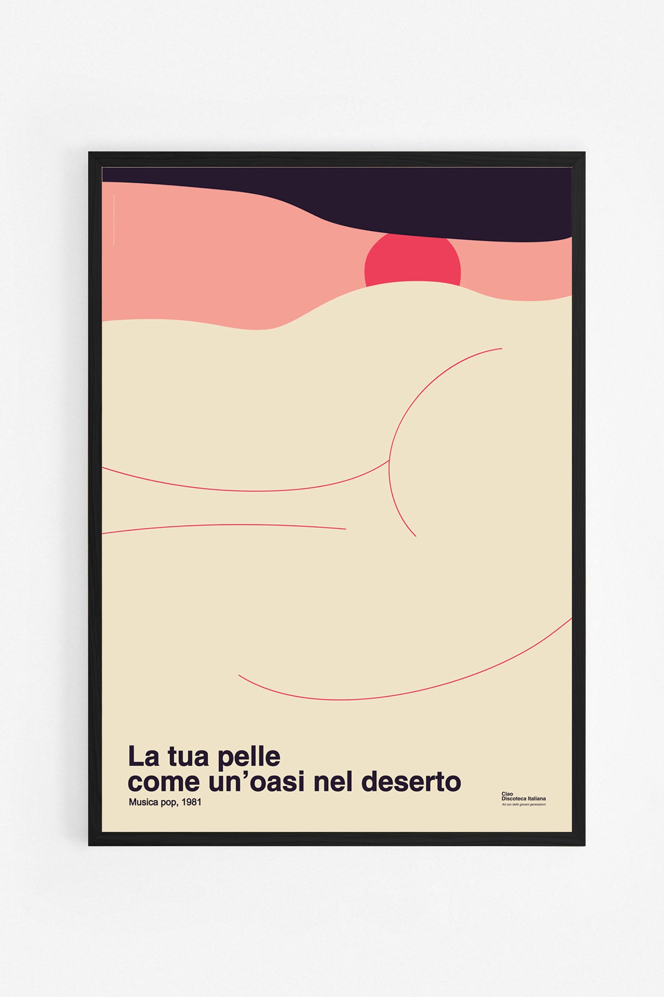 Poster Sentimiento Nuevo, Franco Battiato cornice nera