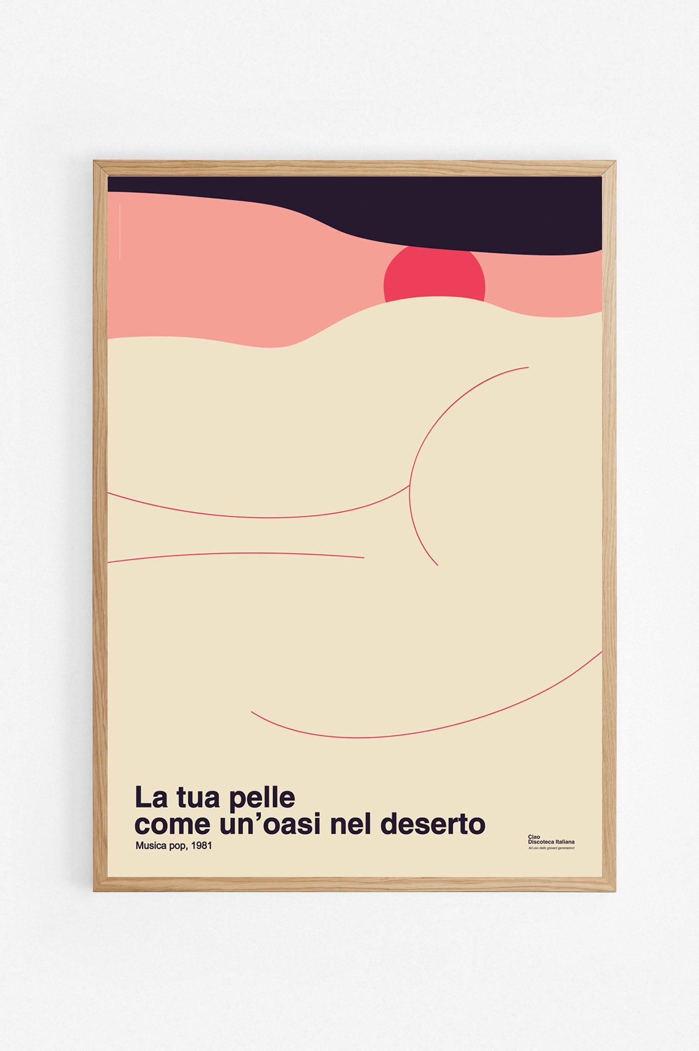 Poster Sentimiento Nuevo, Franco Battiato cornice rovere