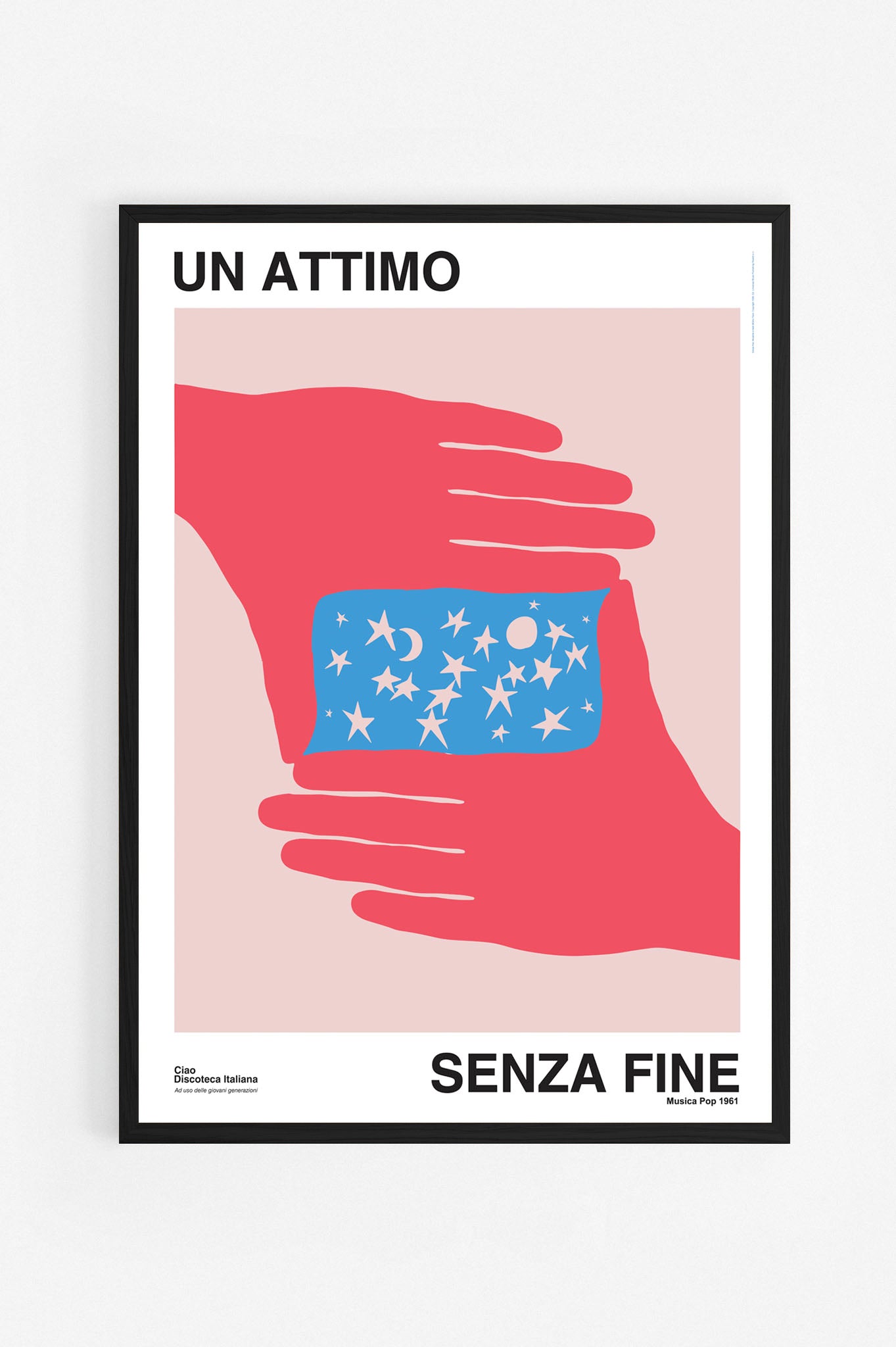 Poster Senza fine, Gino Paoli cornice nera