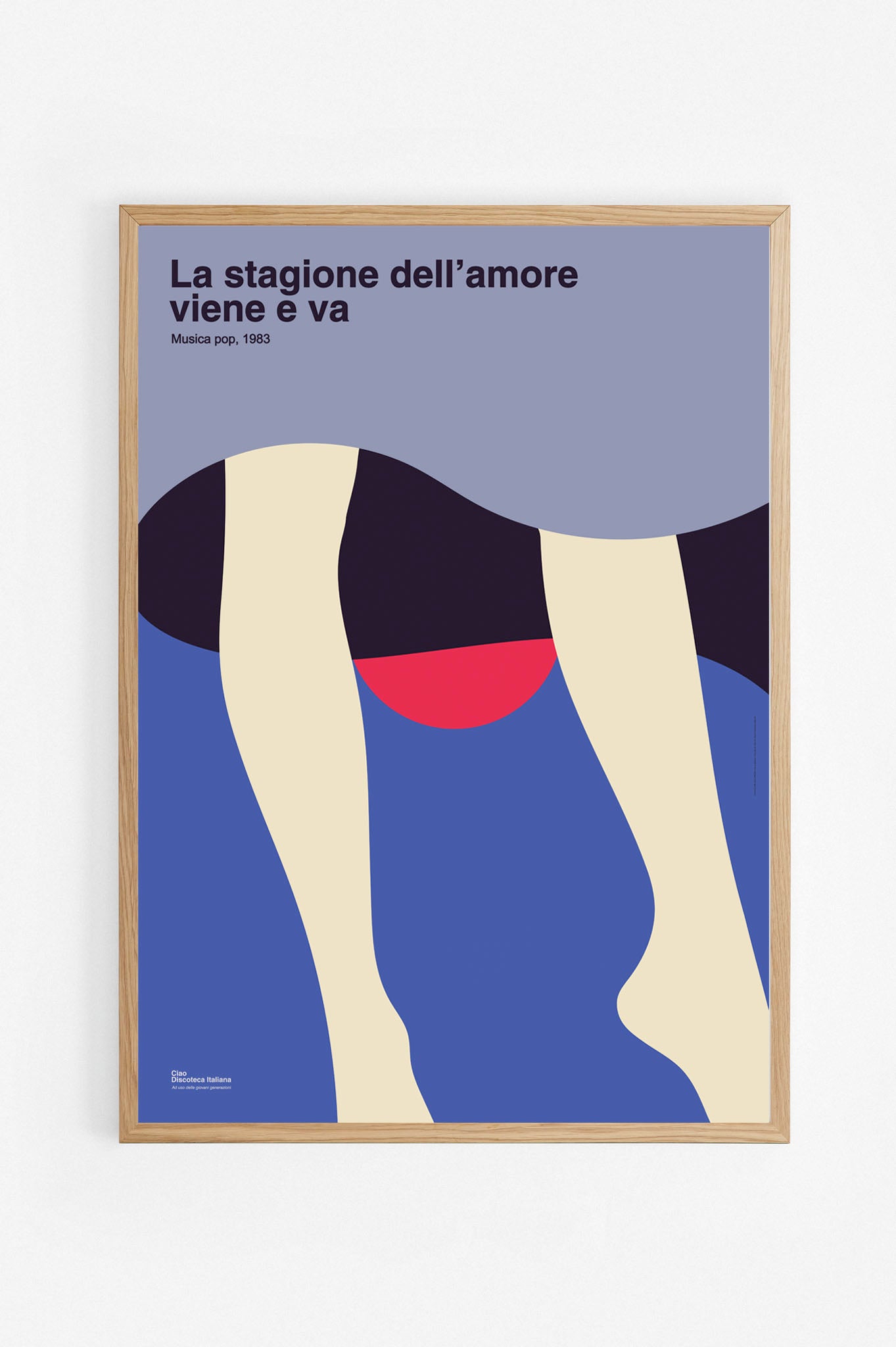 Poster La stagione dell'amore, Franco Battiato cornice rovere