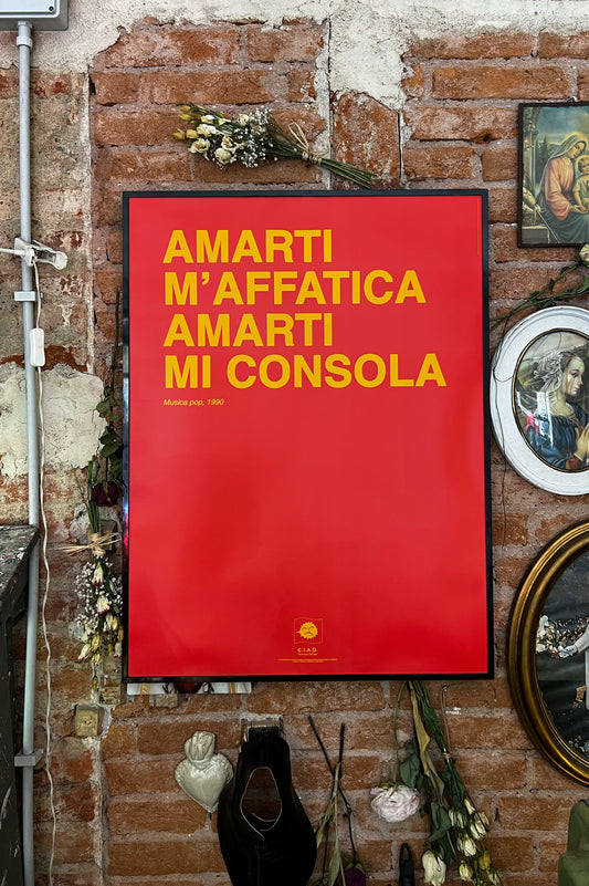 Poster Amandoti, CCCP - Fedeli alla linea cornice nera