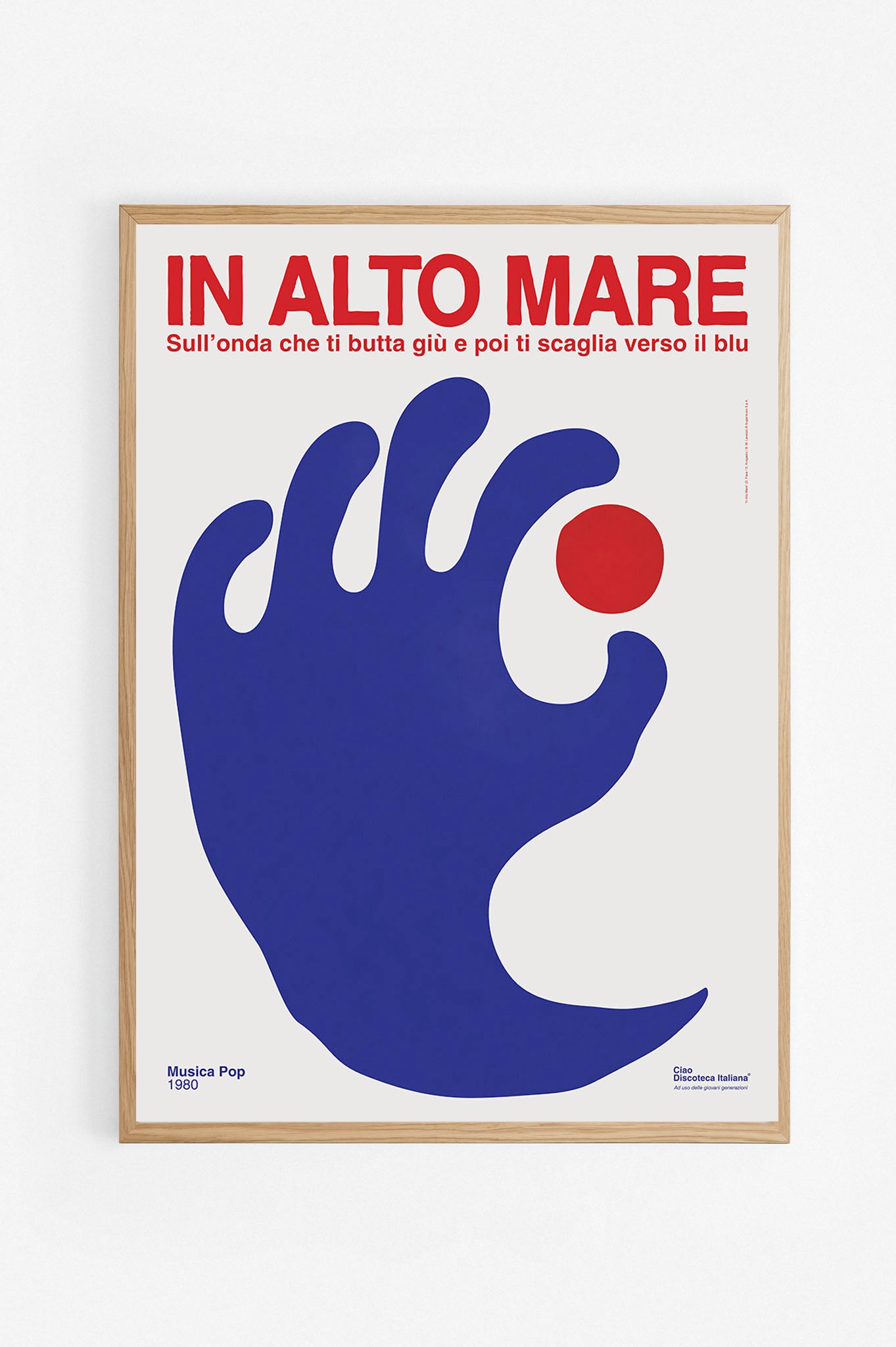 Poster In alto mare, Loredana Bertè cornice rovere